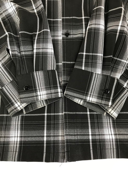 【中古品】【メンズ】 CALTOP キャるトップ L/S CHECK SHIRT BLACK ロングスリーブ チェックシャツ USA製 長袖シャツ 146-251215-rt-11-tag サイズ：3X カラー：ブラック 万代Net店