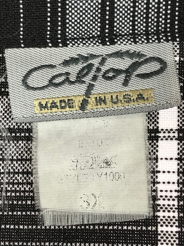 【中古品】【メンズ】 CALTOP キャるトップ L/S CHECK SHIRT BLACK ロングスリーブ チェックシャツ USA製 長袖シャツ 146-251215-rt-11-tag サイズ：3X カラー：ブラック 万代Net店