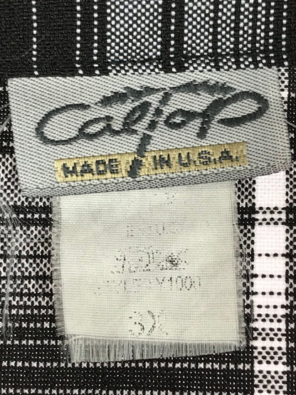 【中古品】【メンズ】 CALTOP キャるトップ L/S CHECK SHIRT BLACK ロングスリーブ チェックシャツ USA製 長袖シャツ 146-251215-rt-11-tag サイズ：3X カラー：ブラック 万代Net店