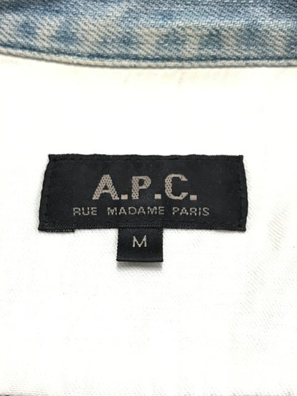 【中古品】【メンズ】 A.P.C. アーペーセー L/S DENIM WORK SHIRT ロングスリーブ デニム ワーク シャツ トップス 141-251213-rt-16-tag サイズ：M カラー：ライトブルー 万代Net店