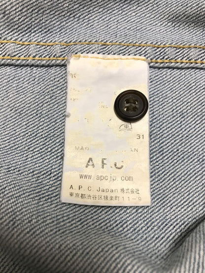 【中古品】【メンズ】 A.P.C. アーペーセー L/S DENIM WORK SHIRT ロングスリーブ デニム ワーク シャツ トップス 141-251213-rt-16-tag サイズ：M カラー：ライトブルー 万代Net店