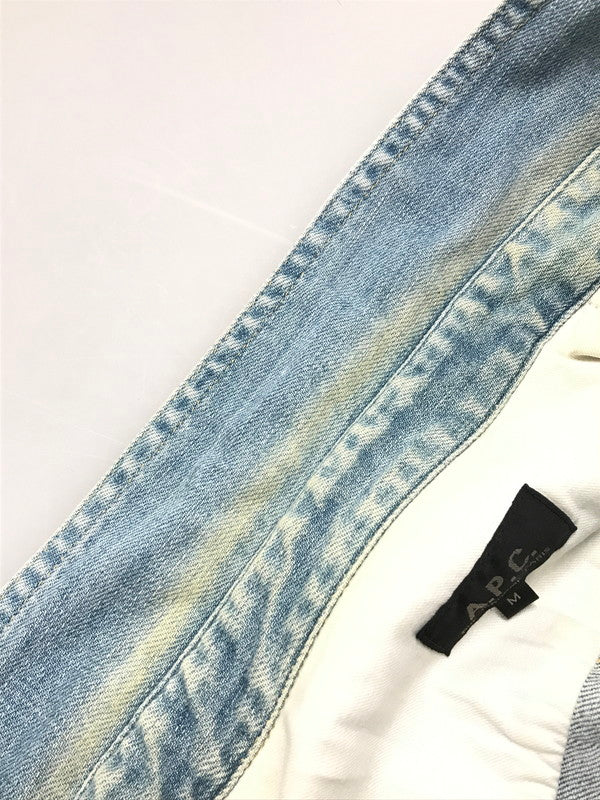 【中古品】【メンズ】 A.P.C. アーペーセー L/S DENIM WORK SHIRT ロングスリーブ デニム ワーク シャツ トップス 141-251213-rt-16-tag サイズ：M カラー：ライトブルー 万代Net店