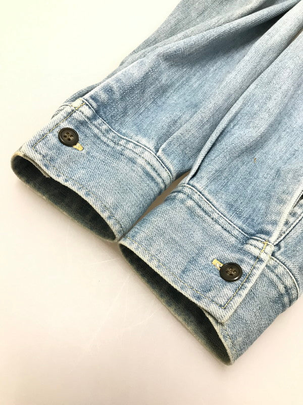 【中古品】【メンズ】 A.P.C. アーペーセー L/S DENIM WORK SHIRT ロングスリーブ デニム ワーク シャツ トップス 141-251213-rt-16-tag サイズ：M カラー：ライトブルー 万代Net店