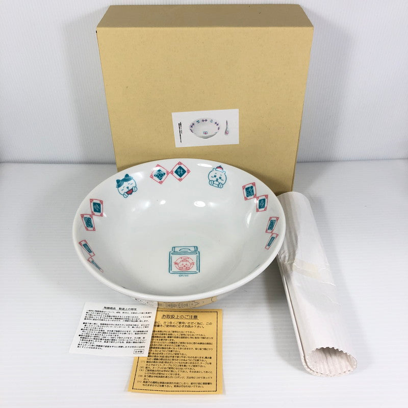 【中古美品】 ちいかわ飯店 ラーメンどんぶり＆レンゲセット 039-251225-hi-13-tag 万代Net店