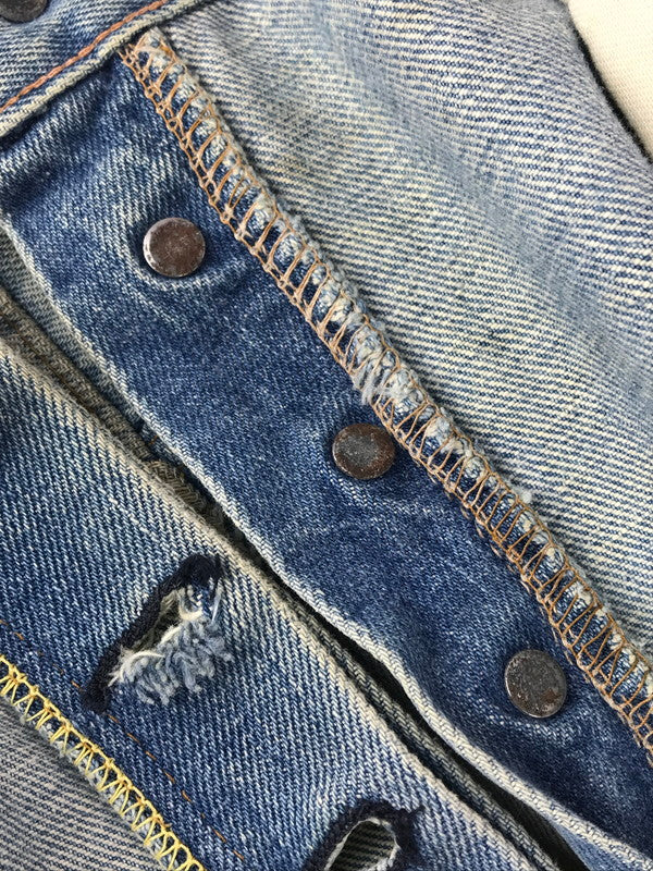 【現状渡し品】【メンズ】 Levi's リーバイス SMALL-E DENIM PANTS スモール イー デニムパンツ 刻印6 通常R 黒カン 66前期 60S-70S 501 ジーンズ 157-251213-rt-09-tag サイズ：表記消え 下記参照 カラー：ライトインディゴ 万代Net店