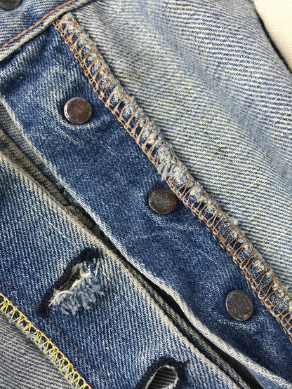 【現状渡し品】【メンズ】 Levi's リーバイス SMALL-E DENIM PANTS スモール イー デニムパンツ 刻印6 通常R 黒カン 66前期 60S-70S 501 ジーンズ 157-251213-rt-09-tag サイズ：表記消え 下記参照 カラー：ライトインディゴ 万代Net店
