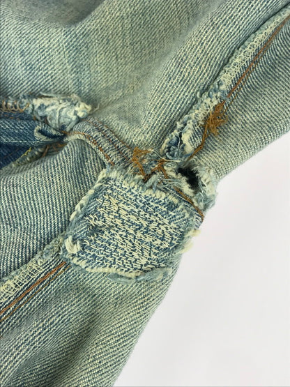 【現状渡し品】【メンズ】 Levi's リーバイス SMALL-E DENIM PANTS スモール イー デニムパンツ 刻印6 通常R 黒カン 66前期 60S-70S 501 ジーンズ 157-251213-rt-09-tag サイズ：表記消え 下記参照 カラー：ライトインディゴ 万代Net店