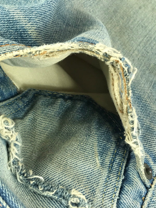 【現状渡し品】【メンズ】 Levi's リーバイス SMALL-E DENIM PANTS スモール イー デニムパンツ 刻印6 通常R 黒カン 66前期 60S-70S 501 ジーンズ 157-251213-rt-09-tag サイズ：表記消え 下記参照 カラー：ライトインディゴ 万代Net店