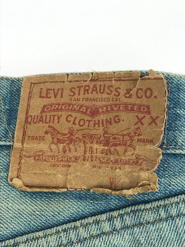 【現状渡し品】【メンズ】 Levi's リーバイス SMALL-E DENIM PANTS スモール イー デニムパンツ 刻印6 通常R 黒カン 66前期 60S-70S 501 ジーンズ 157-251213-rt-09-tag サイズ：表記消え 下記参照 カラー：ライトインディゴ 万代Net店