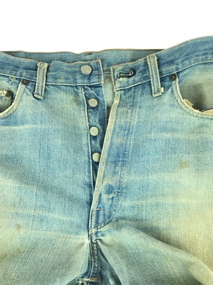 【現状渡し品】【メンズ】 Levi's リーバイス SMALL-E DENIM PANTS スモール イー デニムパンツ 刻印6 通常R 黒カン 66前期 60S-70S 501 ジーンズ 157-251213-rt-09-tag サイズ：表記消え 下記参照 カラー：ライトインディゴ 万代Net店