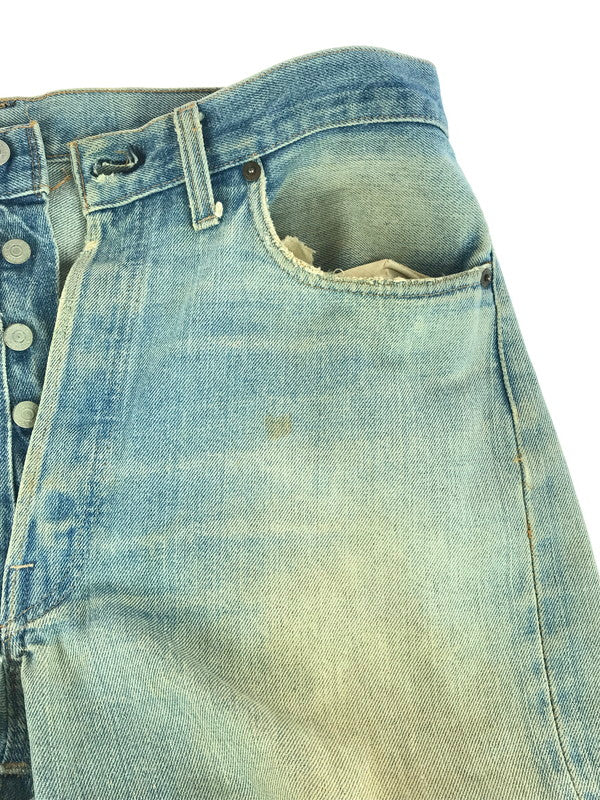 【現状渡し品】【メンズ】 Levi's リーバイス SMALL-E DENIM PANTS スモール イー デニムパンツ 刻印6 通常R 黒カン 66前期 60S-70S 501 ジーンズ 157-251213-rt-09-tag サイズ：表記消え 下記参照 カラー：ライトインディゴ 万代Net店