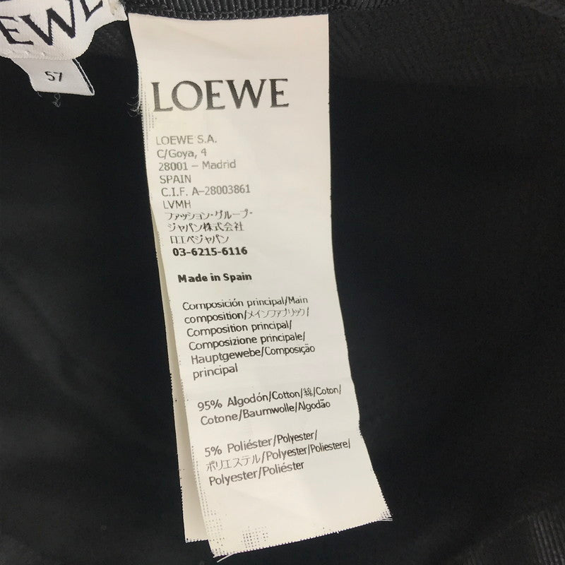 【中古品】【レディース】 LOEWE ロエベ アナグラム バケットハット K820HB1X07 ジャカード カーフ スペイン製 帽子 183-251212-yy-02-tag サイズ：57 カラー：ネイビー/ブラック 万代Net店