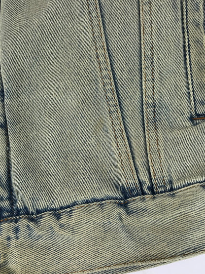 【中古品】【メンズ】 BALENCIAGA バレンシアガ BACK LOGO CRUSH DENIM JACKET 557351 バックロゴ クラッシュ デニムジャケット 141-251211-rt-10-tag サイズ：46 カラー：ライトインディゴ 万代Net店