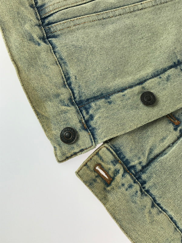 【中古品】【メンズ】 BALENCIAGA バレンシアガ BACK LOGO CRUSH DENIM JACKET 557351 バックロゴ クラッシュ デニムジャケット 141-251211-rt-10-tag サイズ：46 カラー：ライトインディゴ 万代Net店