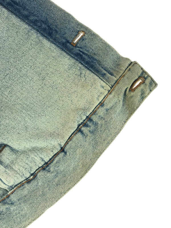 【中古品】【メンズ】 BALENCIAGA バレンシアガ BACK LOGO CRUSH DENIM JACKET 557351 バックロゴ クラッシュ デニムジャケット 141-251211-rt-10-tag サイズ：46 カラー：ライトインディゴ 万代Net店