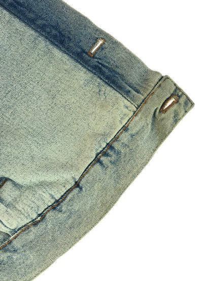 【中古品】【メンズ】 BALENCIAGA バレンシアガ BACK LOGO CRUSH DENIM JACKET 557351 バックロゴ クラッシュ デニムジャケット 141-251211-rt-10-tag サイズ：46 カラー：ライトインディゴ 万代Net店