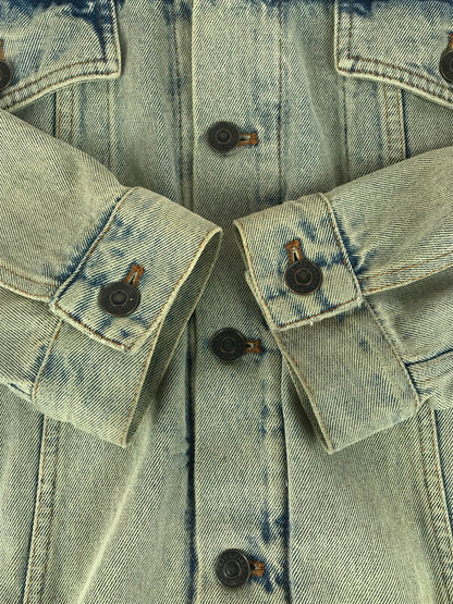 【中古品】【メンズ】 BALENCIAGA バレンシアガ BACK LOGO CRUSH DENIM JACKET 557351 バックロゴ クラッシュ デニムジャケット 141-251211-rt-10-tag サイズ：46 カラー：ライトインディゴ 万代Net店