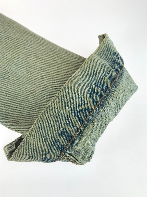 【中古品】【メンズ】 BALENCIAGA バレンシアガ BACK LOGO CRUSH DENIM JACKET 557351 バックロゴ クラッシュ デニムジャケット 141-251211-rt-10-tag サイズ：46 カラー：ライトインディゴ 万代Net店