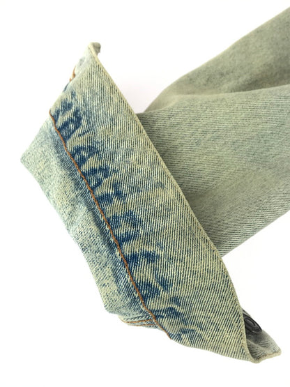 【中古品】【メンズ】 BALENCIAGA バレンシアガ BACK LOGO CRUSH DENIM JACKET 557351 バックロゴ クラッシュ デニムジャケット 141-251211-rt-10-tag サイズ：46 カラー：ライトインディゴ 万代Net店