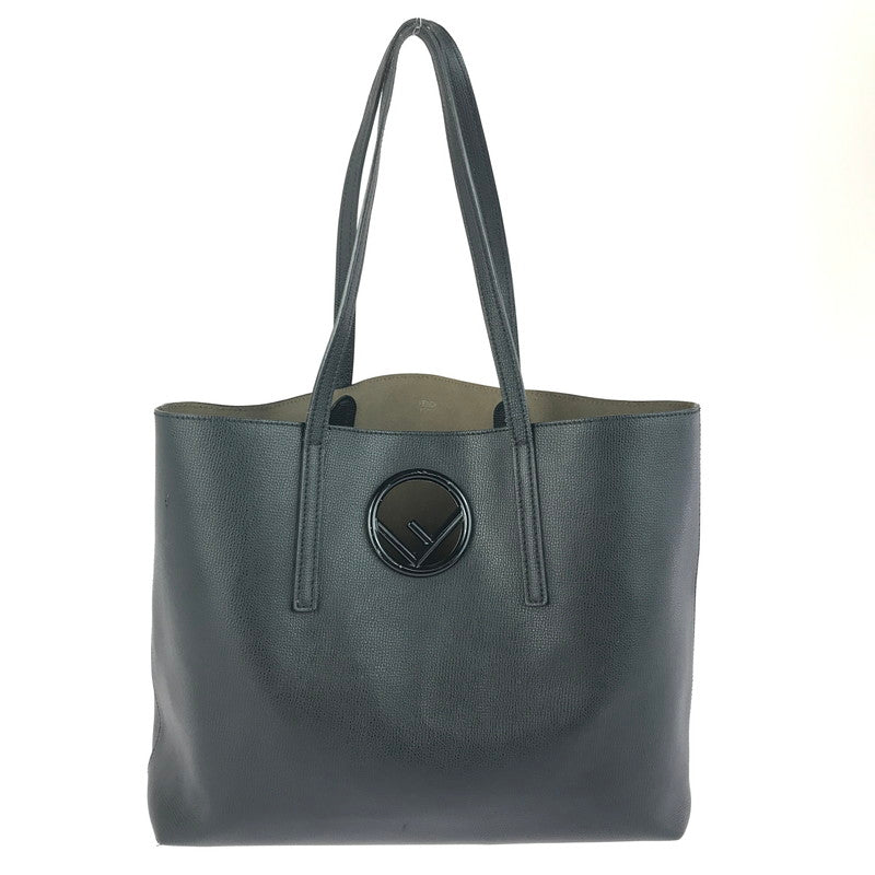 【中古品】【レディース】 FENDI フェンディ LOGO LEATHER TOTE BAG 8BH348 ロゴ レザー トートバッグ カバン 180-251212-yy-03-tag カラー：ブラック 万代Net店