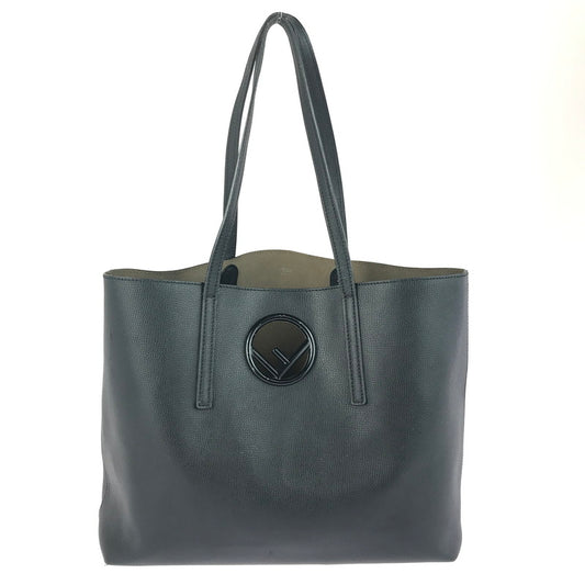 【中古品】【レディース】 FENDI フェンディ LOGO LEATHER TOTE BAG 8BH348 ロゴ レザー トートバッグ カバン 180-251212-yy-03-tag カラー：ブラック 万代Net店