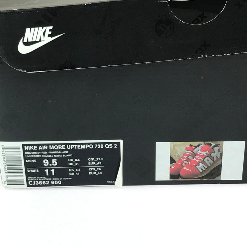 【中古品】【メンズ】 NIKE ナイキ AIR MORE UPTEMPO 720 UNIVERSITY RED CJ3662-600 エア モア アップテンポ 720 スニーカー 靴 160-251211-rt-16-tag サイズ：27.5cm US 9.5 カラー：UNIVERSITY RED/WHITE 万代Net店