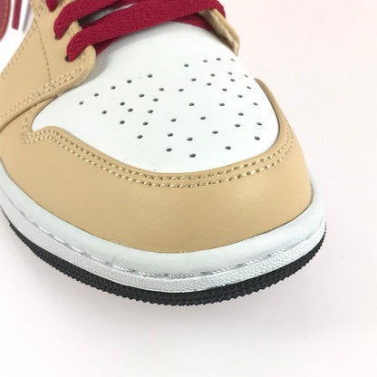 【中古美品】【メンズ】 NIKE ナイキ AIR JORDAN １ MID BEIGE CARDINAL RED 554724-201 エアジョーダン1 ミッド スニーカー 靴 160-251211-rt-11-tag サイズ：27cm US 9 カラー：BEIGE/CARDINAL RED 万代Net店