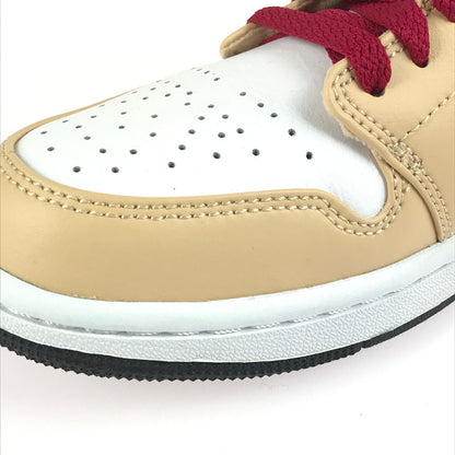 【中古美品】【メンズ】 NIKE ナイキ AIR JORDAN １ MID BEIGE CARDINAL RED 554724-201 エアジョーダン1 ミッド スニーカー 靴 160-251211-rt-11-tag サイズ：27cm US 9 カラー：BEIGE/CARDINAL RED 万代Net店