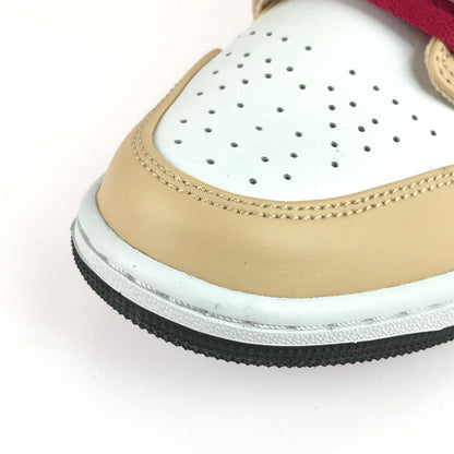 【中古美品】【メンズ】 NIKE ナイキ AIR JORDAN １ MID BEIGE CARDINAL RED 554724-201 エアジョーダン1 ミッド スニーカー 靴 160-251211-rt-11-tag サイズ：27cm US 9 カラー：BEIGE/CARDINAL RED 万代Net店