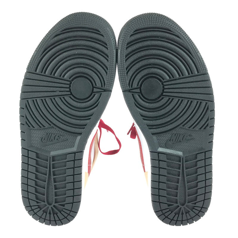 【中古美品】【メンズ】 NIKE ナイキ AIR JORDAN １ MID BEIGE CARDINAL RED 554724-201 エアジョーダン1 ミッド スニーカー 靴 160-251211-rt-11-tag サイズ：27cm US 9 カラー：BEIGE/CARDINAL RED 万代Net店