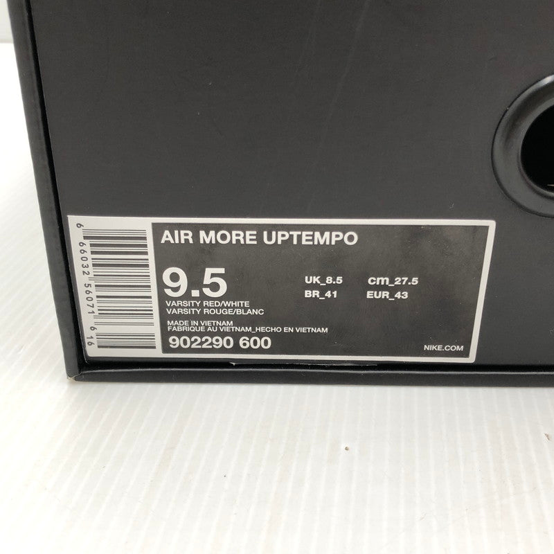 【中古美品】【メンズ】 NIKE ナイキ × SUPREME シュプリーム コラボ AIR MORE UPTEMPO 902290-600 エア モア アップテンポ スニーカー 靴 160-251212-yy-17-tag サイズ：27.5cm/US9.5 カラー：VARSITY RED/WHITE 万代Net店
