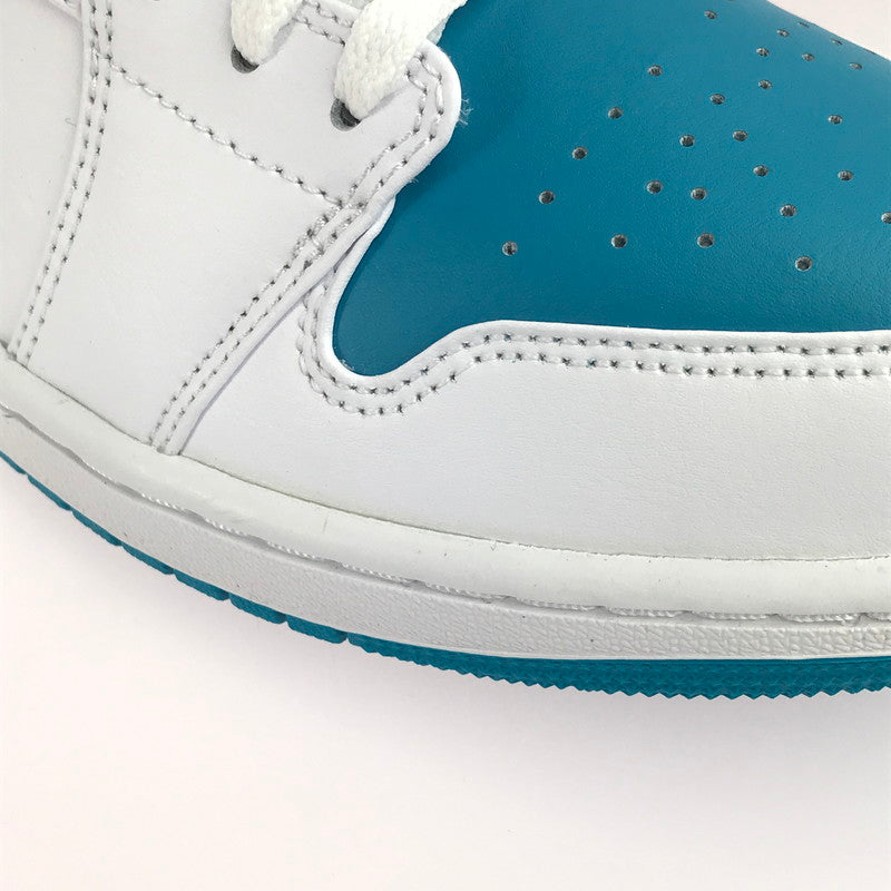 【中古美品】【メンズ】 NIKE ナイキ AIR JORDAN 1 LOW 553558-174 エアジョーダン 1 ロー スニーカー 靴 160-251211-rt-12-tag サイズ：27.5cm US 9.5 カラー：WHITE/CELESTIAL GOLD-AQUATONE 万代Net店