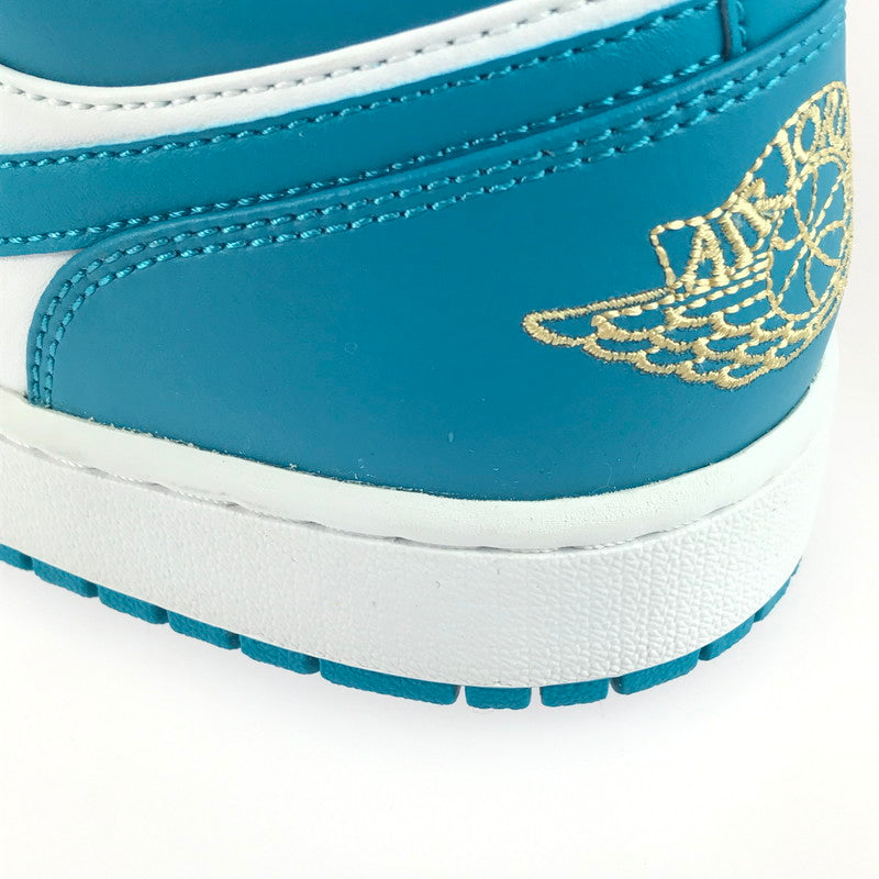 【中古美品】【メンズ】 NIKE ナイキ AIR JORDAN 1 LOW 553558-174 エアジョーダン 1 ロー スニーカー 靴 160-251211-rt-12-tag サイズ：27.5cm US 9.5 カラー：WHITE/CELESTIAL GOLD-AQUATONE 万代Net店
