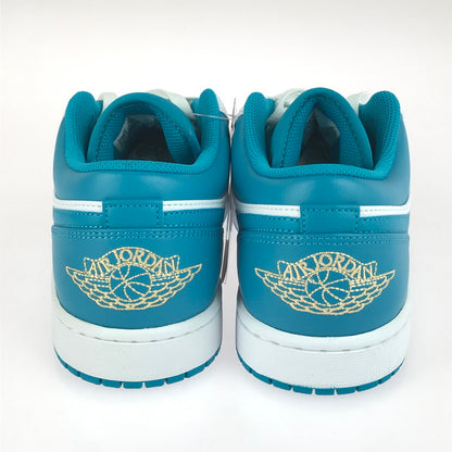 【中古美品】【メンズ】 NIKE ナイキ AIR JORDAN 1 LOW 553558-174 エアジョーダン 1 ロー スニーカー 靴 160-251211-rt-12-tag サイズ：27.5cm US 9.5 カラー：WHITE/CELESTIAL GOLD-AQUATONE 万代Net店