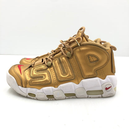 【中古品】【メンズ】 NIKE ナイキ × SUPREME シュプリーム コラボ AIR MORE UPTEMPO 902290-700 エア モア アップテンポ スニーカー 靴 160-251212-yy-16-tag サイズ：27.5cm/US9.5 カラー：METALLIC GOLD/WHITE 万代Net店