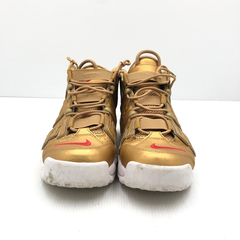 【中古品】【メンズ】 NIKE ナイキ × SUPREME シュプリーム コラボ AIR MORE UPTEMPO 902290-700 エア モア アップテンポ スニーカー 靴 160-251212-yy-16-tag サイズ：27.5cm/US9.5 カラー：METALLIC GOLD/WHITE 万代Net店