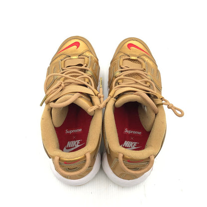【中古品】【メンズ】 NIKE ナイキ × SUPREME シュプリーム コラボ AIR MORE UPTEMPO 902290-700 エア モア アップテンポ スニーカー 靴 160-251212-yy-16-tag サイズ：27.5cm/US9.5 カラー：METALLIC GOLD/WHITE 万代Net店