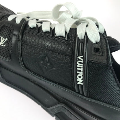 【中古品】【メンズ】 LOUIS VUITTON ルイ・ヴィトン LV トレイナースニーカー 1AARF3 牛革 イタリア製 シューズ 靴 179-251212-yy-01-tag サイズ：27.5cm/UK8.5 カラー：ブラック 万代Net店