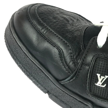 【中古品】【メンズ】 LOUIS VUITTON ルイ・ヴィトン LV トレイナースニーカー 1AARF3 牛革 イタリア製 シューズ 靴 179-251212-yy-01-tag サイズ：27.5cm/UK8.5 カラー：ブラック 万代Net店