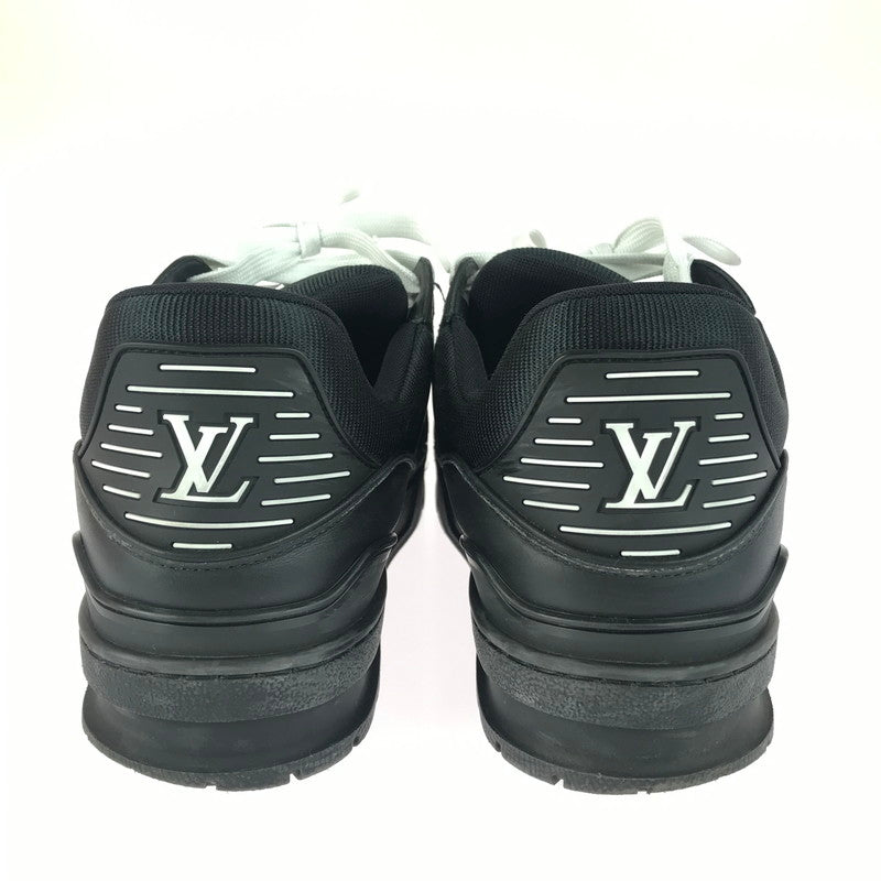 【中古品】【メンズ】 LOUIS VUITTON ルイ・ヴィトン LV トレイナースニーカー 1AARF3 牛革 イタリア製 シューズ 靴 179-251212-yy-01-tag サイズ：27.5cm/UK8.5 カラー：ブラック 万代Net店