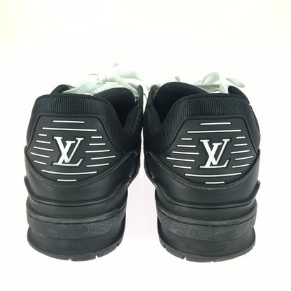 【中古品】【メンズ】 LOUIS VUITTON ルイ・ヴィトン LV トレイナースニーカー 1AARF3 牛革 イタリア製 シューズ 靴 179-251212-yy-01-tag サイズ：27.5cm/UK8.5 カラー：ブラック 万代Net店