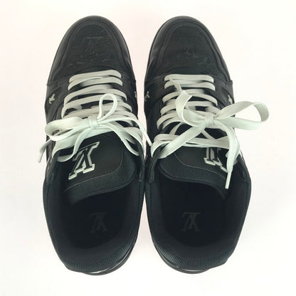 【中古品】【メンズ】 LOUIS VUITTON ルイ・ヴィトン LV トレイナースニーカー 1AARF3 牛革 イタリア製 シューズ 靴 179-251212-yy-01-tag サイズ：27.5cm/UK8.5 カラー：ブラック 万代Net店