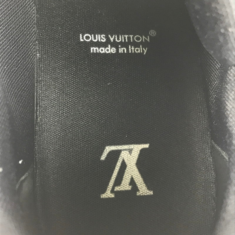 【中古品】【メンズ】 LOUIS VUITTON ルイ・ヴィトン LV トレイナースニーカー 1AARF3 牛革 イタリア製 シューズ 靴 179-251212-yy-01-tag サイズ：27.5cm/UK8.5 カラー：ブラック 万代Net店