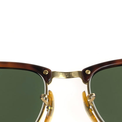 【中古品】【メンズ】 Ray-Ban レイバン CLUBMASTER SUNGLASSES W1117 クラブマスター サングラス BAUSCH ＆ LOMB社製 ボシュロム アイウェア アクセサリー 度入り 203-251217-na-08-tag カラー：ブラウン系 万代Net店