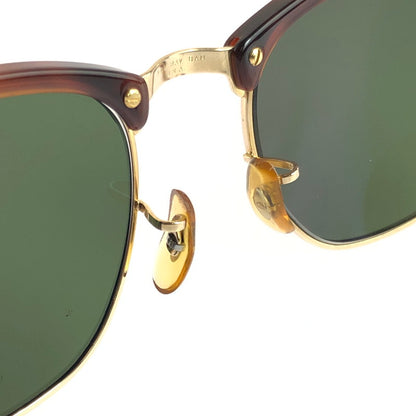 【中古品】【メンズ】 Ray-Ban レイバン CLUBMASTER SUNGLASSES W1117 クラブマスター サングラス BAUSCH ＆ LOMB社製 ボシュロム アイウェア アクセサリー 度入り 203-251217-na-08-tag カラー：ブラウン系 万代Net店