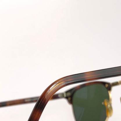 【中古品】【メンズ】 Ray-Ban レイバン CLUBMASTER SUNGLASSES W1117 クラブマスター サングラス BAUSCH ＆ LOMB社製 ボシュロム アイウェア アクセサリー 度入り 203-251217-na-08-tag カラー：ブラウン系 万代Net店