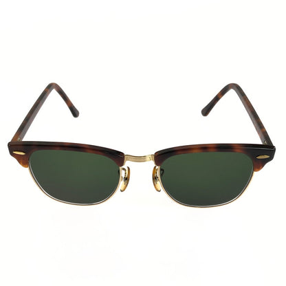 【中古品】【メンズ】 Ray-Ban レイバン CLUBMASTER SUNGLASSES W1117 クラブマスター サングラス BAUSCH ＆ LOMB社製 ボシュロム アイウェア アクセサリー 度入り 203-251217-na-08-tag カラー：ブラウン系 万代Net店