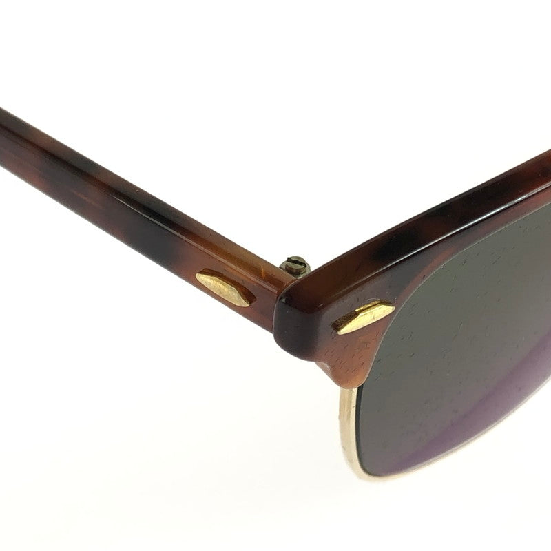 【中古品】【メンズ】 Ray-Ban レイバン CLUBMASTER SUNGLASSES W1117 クラブマスター サングラス BAUSCH ＆ LOMB社製 ボシュロム アイウェア アクセサリー 度入り 203-251217-na-08-tag カラー：ブラウン系 万代Net店