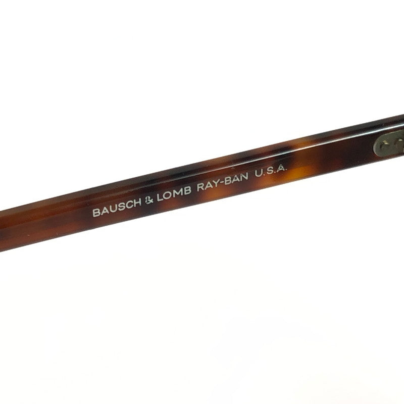 【中古品】【メンズ】 Ray-Ban レイバン CLUBMASTER SUNGLASSES W1117 クラブマスター サングラス BAUSCH ＆ LOMB社製 ボシュロム アイウェア アクセサリー 度入り 203-251217-na-08-tag カラー：ブラウン系 万代Net店