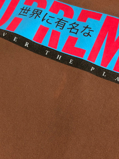 【中古品】【メンズ】 Supreme シュプリーム 20SS ALL OVER TEE 20年春夏 オールオーバー 半袖Tシャツ トップス 149-251229-rt-03-tag サイズ：L カラー：ブラウン 万代Net店